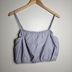 Lilac Spaghetti Strap Cropped Tank Top